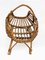 Mid-Century Italian French Riviera Bamboo & Rattan Magazine Rack, 1960s 4