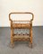 Mid-Century Bamboo & Rattan Service Side Table, 1960 2