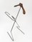 Mid-Century French Wood & Chrome Tubolar Personal Valet or Coat Rack, 1960s 3