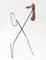 Mid-Century French Wood & Chrome Tubolar Personal Valet or Coat Rack, 1960s 5