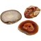 Mid-Century Onyx, Agate & Quartz Geode Bowls, Set of 3 1