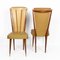 Beige Vinyl & Beech Upholstered Dining Chairs from N.F. Ameublement, 1950s, Set of 2 2