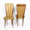 Beige Vinyl & Beech Upholstered Dining Chairs from N.F. Ameublement, 1950s, Set of 2, Image 2