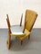 Beige Vinyl & Beech Upholstered Dining Chairs from N.F. Ameublement, 1950s, Set of 2, Image 11