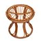 Moderner italienischer Mid-Century Hocker aus Rattan & Bambus, 1960er 11