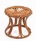 Mid-Century Italian Modern Rattan & Bamboo Round Stool, 1960s, Image 15