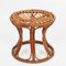 Mid-Century Italian Modern Rattan & Bamboo Round Stool, 1960s, Image 14