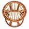 Mid-Century Italian Modern Rattan & Bamboo Round Stool, 1960s, Image 7