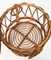 Mid-Century Bamboo & Rattan Round Decorative Basket, Italy, 1950s, Image 10