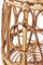 Mid-Century Bamboo & Rattan Round Decorative Basket, Italy, 1950s 15