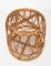 Mid-Century Bamboo & Rattan Round Decorative Basket, Italy, 1950s 8