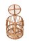Mid-Century Bamboo & Rattan Round Decorative Basket, Italy, 1950s 6