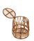 Mid-Century Bamboo & Rattan Round Decorative Basket, Italy, 1950s 7