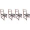 Mid-Century Italian Wood Dining Chairs by Renato Venturi for MIM Roma, 1960s, Set of 4 1
