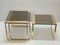 Mid-Century Solid Brass and Smoked Glass Interlocking Side Tables, 1970s, Set of 3 14
