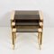 Mid-Century Solid Brass and Smoked Glass Interlocking Side Tables, 1970s, Set of 3 12