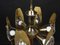 Mid-Century Italian Glass and Polished Gilt Brass Chandelier by Gaetano Sciolari, 1960s 12
