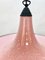 Lámpara colgante Mid-Century de cristal de Murano rosa y negro de Seguso, años 70, Imagen 17