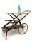 Chariot de Bar Mid-Century en Bois et Laiton par Cesare Lacca, Italie, 1950s 13