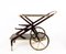 Mid-Century Modern Wood and Brass Italian Bar Cart by Cesare Lacca, Italy, 1950s, Image 10
