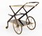 Mid-Century Modern Wood and Brass Italian Bar Cart by Cesare Lacca, Italy, 1950s 7