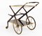 Mid-Century Modern Wood and Brass Italian Bar Cart by Cesare Lacca, Italy, 1950s, Image 7