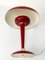 Mid-Century Italian Red Aluminum and Brass Table Lamp by Oscar Torlasco, 1950s 6