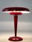 Lampada da tavolo Mid-Century in alluminio rosso e ottone di Oscar Torlasco, Italia, anni '50, Immagine 11