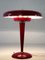 Mid-Century Italian Red Aluminum and Brass Table Lamp by Oscar Torlasco, 1950s 11