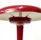 Lámpara de mesa italiana Mid-Century de aluminio rojo y latón de Oscar Torlasco, años 50, Imagen 4