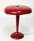 Lampada da tavolo Mid-Century in alluminio rosso e ottone di Oscar Torlasco, Italia, anni '50, Immagine 3