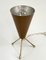 Mid-Century Brown & Brass Lacquered Metal Conical Table Lamp, Italy, 1950s 4
