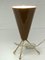 Mid-Century Brown & Brass Lacquered Metal Conical Table Lamp, Italy, 1950s 11