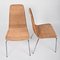 Mid-Century Italian Rattan, Wicker & Chromed Metal Chairs, 1970s, Set of 6, Image 8