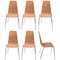 Mid-Century Italian Rattan, Wicker & Chromed Metal Chairs, 1970s, Set of 6, Image 1