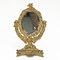 Specchio da tavolo neorinascimentale in bronzo dorato, XX secolo, Immagine 3