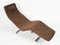 Mid-Century Brown Fabric and Chrome Steel Chaise Longue, 1980s, Image 9