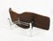 Mid-Century Brown Fabric and Chrome Steel Chaise Longue, 1980s 18