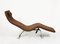 Mid-Century Brown Fabric and Chrome Steel Chaise Longue, 1980s 12