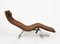 Mid-Century Brown Fabric and Chrome Steel Chaise Longue, 1980s, Image 12