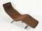 Mid-Century Brown Fabric and Chrome Steel Chaise Longue, 1980s, Image 7