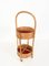 Italian Red Velvet, Bamboo & Rattan Bar Trolley, 1960s 4