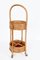 Italian Red Velvet, Bamboo & Rattan Bar Trolley, 1960s, Image 2