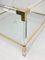 Italian Acrylic Glass & Brass Square Cocktail Table by Charles Hollis Jones, 1970s, Image 6