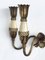 Mid-Century Italian Brass & Enameled Metal Sconces in the Style of Gio Ponti, 1950s, Set of 3 4