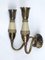 Mid-Century Italian Brass & Enameled Metal Sconces in the Style of Gio Ponti, 1950s, Set of 3 8