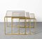 Mid-Century Italian Modern Chrome and Brass Smoked Glass Nesting Tables, 1970s, Set of 3 6