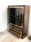 Mid-Century Italian Dark Brown Lacquered Wood and Brass Cabinet, 1980s 5