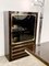 Mid-Century Italian Dark Brown Lacquered Wood and Brass Cabinet, 1980s, Image 14