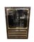 Mid-Century Italian Dark Brown Lacquered Wood and Brass Cabinet, 1980s, Image 3
